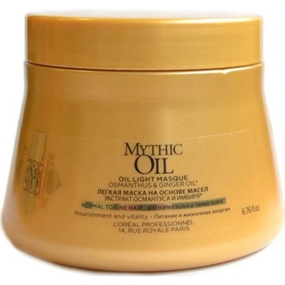 L'Oréal Mythic Oil Aux Huiles Mask - Lehká olejová maska pro normální až jemné vlasy 200 ml