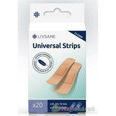 LIVSANE Klasik univerzální náplasti 2 velikosti 20 ks