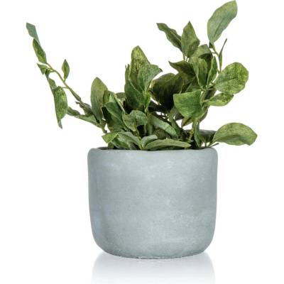 HOME DECOR Květina umělá v betonovém květináči GREENERY 18 x 20 cm