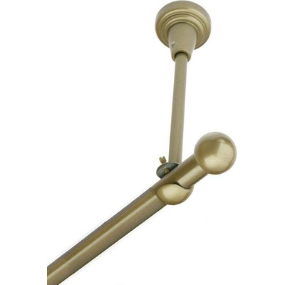 OK-GarnýžeCZ Garnýž kovová jednořadá 16mm Koule zlatá antik 230 cm do stropu / na tunýlek - bez kroužků