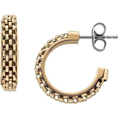 Skagen Štýlové pozlátené náušnice kruhy Merete SKJ1858710