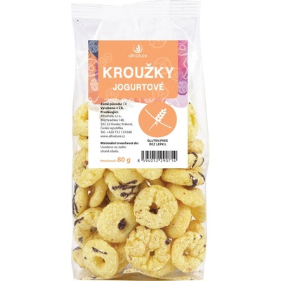 Allnature Krúžky jogurtové 80 g