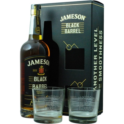 Jameson Black Barrel 40% 0,7 l (dárkové balení 2 sklenice)