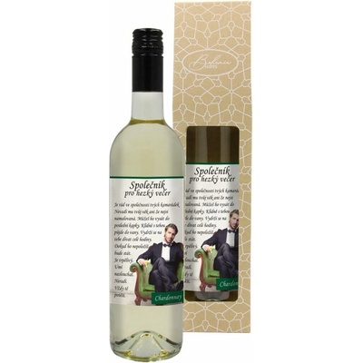 Bohemia Gifts Chardonnay Společník pro večer bílé dárkové víno 750 ml