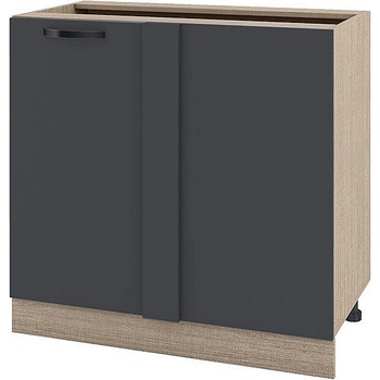 Image 1 of ИРИМ Долен ъглов кухненски шкаф Сити МФ-Карбон мат-11-42 90 см