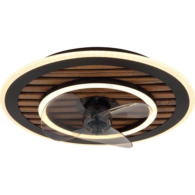 GLOBO 03668 -LED димируем таванен вентилатор TREVINO LED/36W/230V 2700-6000K черен+дистанционно управление (GL8893)