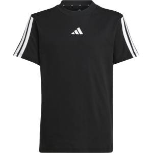 Adidas Детска тениска adidas Kid's 3 Stripes Tee 160 T-shirt - Black / White - размер 152 (EU) (704-4530-0113)