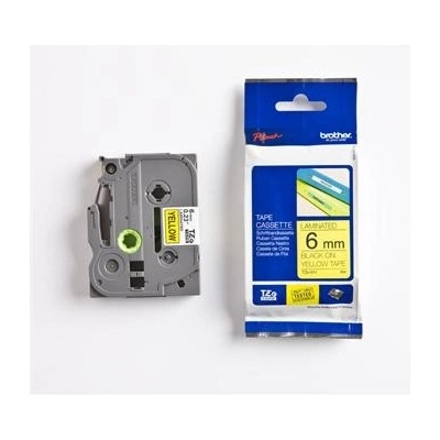 páska BROTHER TZ611 čierne písmo, žltá páska Tape (6mm) (TZE611)