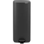 Brabantia Кош за боклук Brabantia Bo Pedal 1010134, 30 л, Леко затваряне, Противоплъзгаща основа, Минерално покритие, Тъмносив (1010134)
