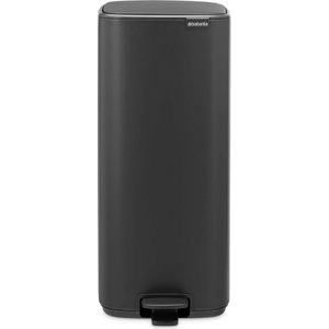Brabantia Кош за боклук Brabantia Bo Pedal 1010134, 30 л, Леко затваряне, Противоплъзгаща основа, Минерално покритие, Тъмносив (1010134)