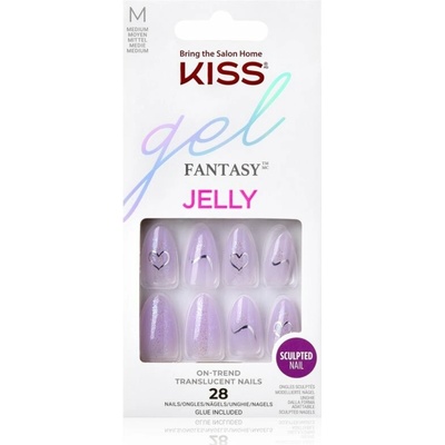 KISS Gel Fantasy Jelly Color umelé nechty One Day Jelly 28 ks