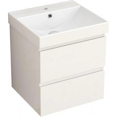 Inter Ceramic Конзолен PVC шкаф AKADIA-50 6038-50W+УМИВ. 5953W-51CM, Inter Ceramic, 50x49x45см (6038-50W+УМИВ. 5953W-51CM)