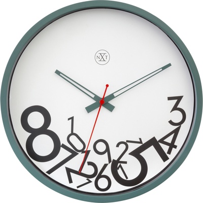NeXtime Стенен часовник Dropped Numbers (7364GN)