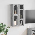 vidaXL Висящ шкаф ELST Сив Сонома 59 x 20 x 100 см Инженерна дървесина (891370)
