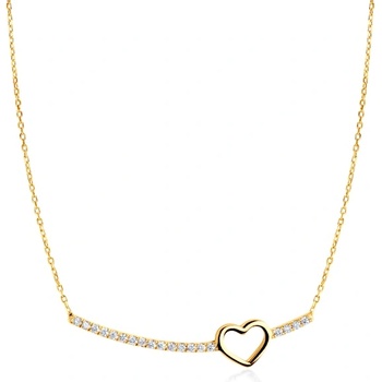 SAVICKI Колие със сърце Savicki: злато, диаманти