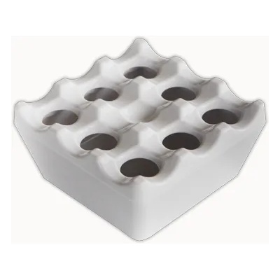 ALKAN AN-Пепелник ветроустойчив квадратен 9x9xh4.5cm БЯЛ (К-2012) (0136164)