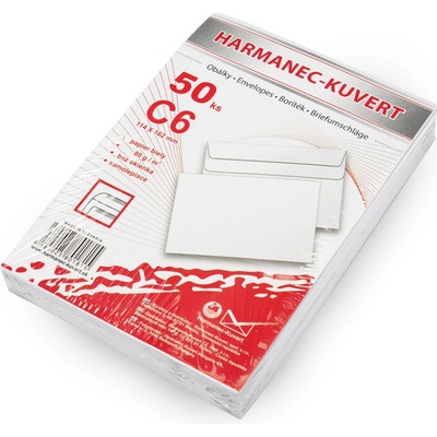 Obálky C6 samolepiace Biela, 50 ks