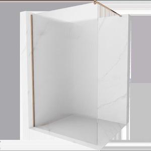 Mexen Kioto душ преграда Walk-in 80 x 200 см, ивици 8 мм, розово злато - 800-080-101-60-09 (800-080-101-60-09)
