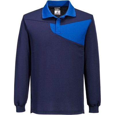 Portwest Polokošile PW218 Cotton Comfort dlouhý rukáv Navy/modrá královská