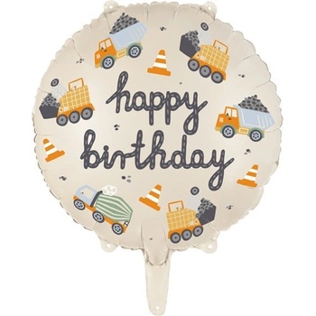 Party Deco Фолиев Балон "Happy Birthday" за Момченца, 45 см