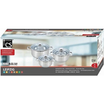 CS Solingen Sada nádobí s cedící poklicí nerez Leipzig CS 066574 6 ks