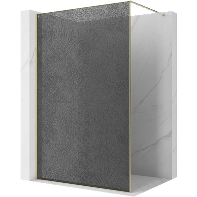 Mexen Kioto душ преграда Walk-in 150 x 200 см, графит crackle 12 мм, златен - 800-150-101-50-44-X (800-150-101-50-44-X)