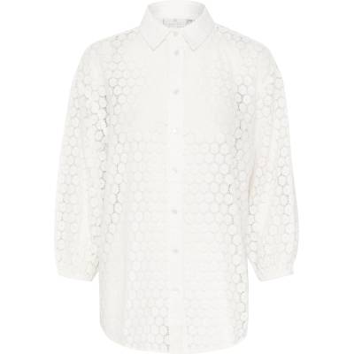 KAFFE Блуза 'Loren' бяло, размер 42