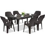 BICA Градинска мебел Bergen/Alta за 6 души Бика кафява (BC437BR-6xBC28BR)