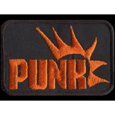 Nášivka PUNK orange cheero vyšívaná