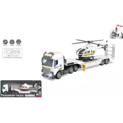 Man Yuk Toys Товарен камион с хеликоптер - 40 см (py8516c)