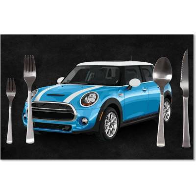 Sablio Prostírání Mini sedan Černé pozadí 40x30cm