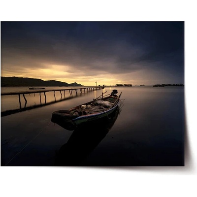 Sablio Plagát Loďka na jazere 2 - 60x40 cm