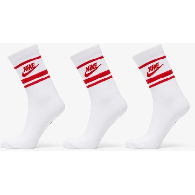 Nike Sportwear Everyday Essential Crew 3-Pack Socks White/ University Red