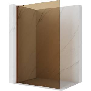 Mexen Kioto L Душ параван Walk-in 80 x 200 см, бронз, розово злато - 800-080-103-60-32 (800-080-103-60-32)