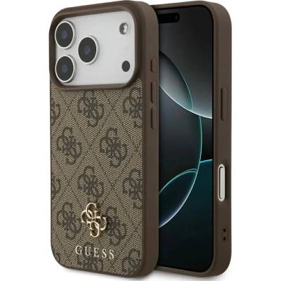 GUESS Калъф Guess 4G Small Classic Logo MagSafe за iPhone 17 Pro - кафяв
