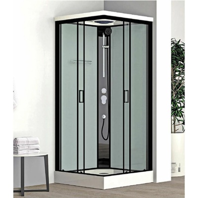 Roth Box sprchový Tavira 90x90x217, čtverec, black/transparent – Zboží Dáma