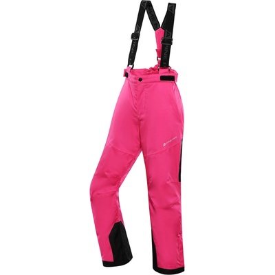 Alpine Pro Osago Detské lyžiarske nohavice s Ptx membránou KPAB322 pink glo