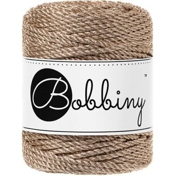 Bobbiny 3PLY Macrame Rope 3 mm 50 m Metallic Champagne юта (TS-E054)