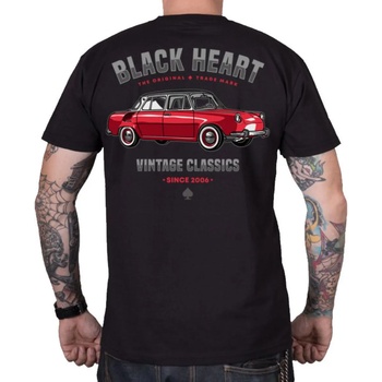 Image 1 of Black heart мъжка стрийт тениска - vintage mb- black heart - 001-0148-blk