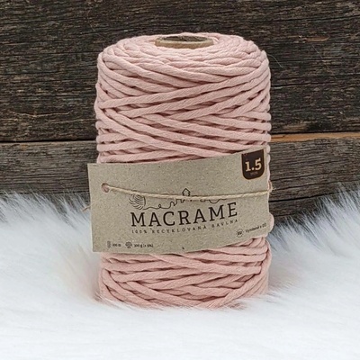 Velká vlna Macrame 1,5mm Čajová růže