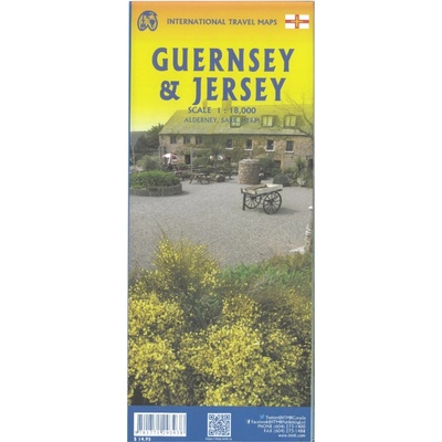 ITMB Publishing mapa Jersey, Guernsey, Alderney, Sark 1:18 t. ITM voděodolná