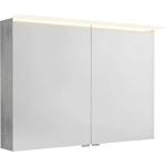 SAPHO Linex - Огледален шкаф с LED осветление 100x70x15 см, 2 врати, сребрист дъб LX100-0011 (LX100-0011)