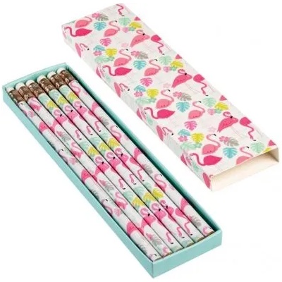 Rex London - Комплект 6 молива с гумичка - Фламинго (26859)