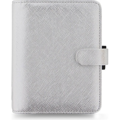 Filofax Saffiano A7 týdenní 2026 stříbrný