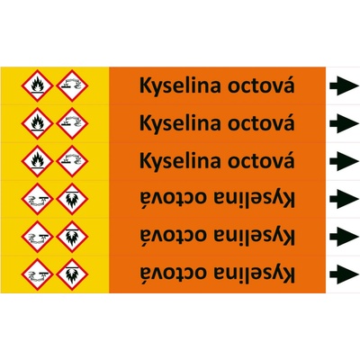 Nadrzenapalivo.cz Značení potrubí ISO 20560, kyselina octová PZAL 006995