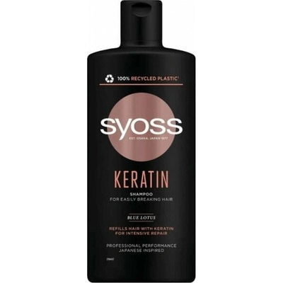 Syoss Keratin šampón pre jemné a lámavé vlasy 440 ml, Keratin