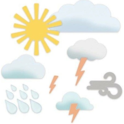 DP Craft vyřezávací šablona Počasí 9 ks – Zboží Dáma