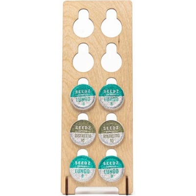 YOKI Дървена Поставка За 10 Капсули Nespresso Natural