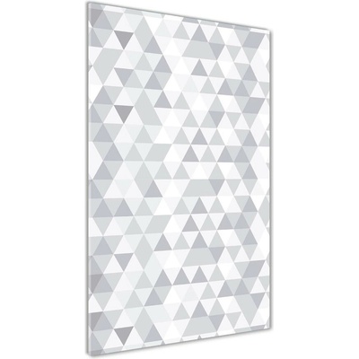 Vertikálny fotoobraz na skle Šedé trojuholníky 50x100 cm