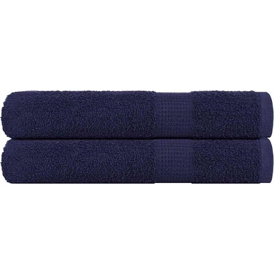 vidaXL Кърпи за сауна FROGN 2 бр. тъмносини 80x200 см 360 г/м2 (136791)